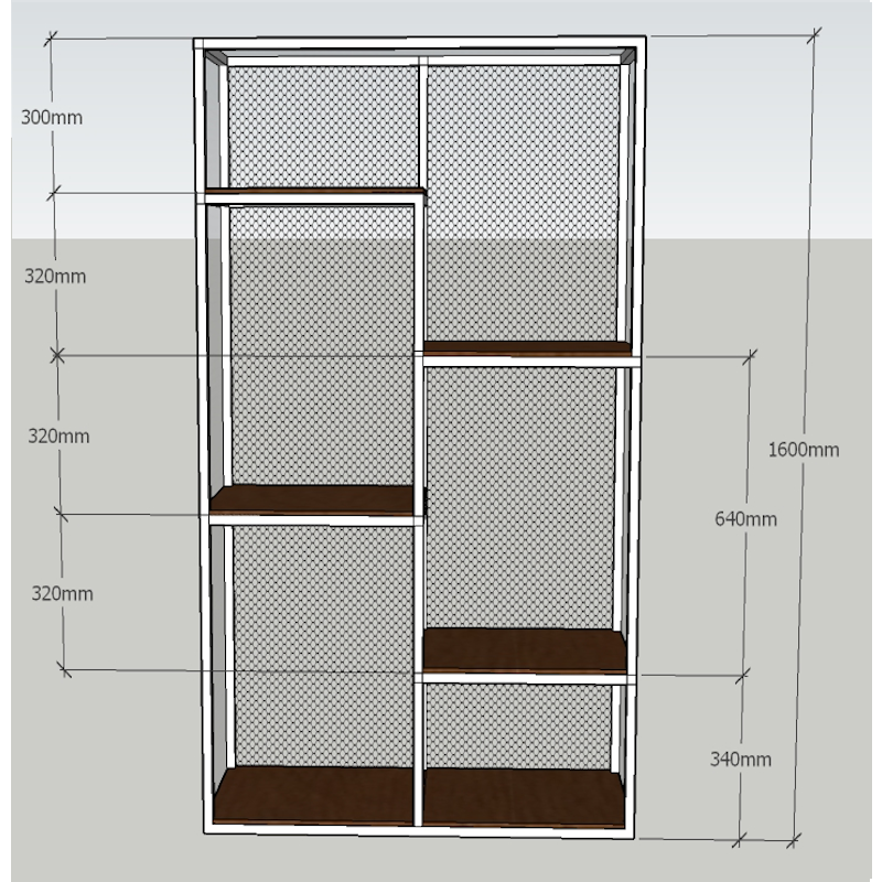 Katzenbalkon mit ebenen
