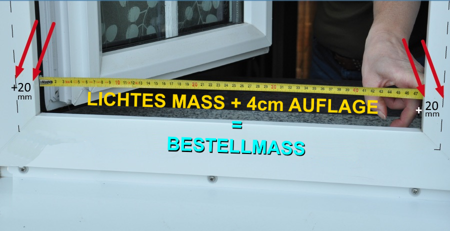 Katzenbalkon Breite messen für Bestellung