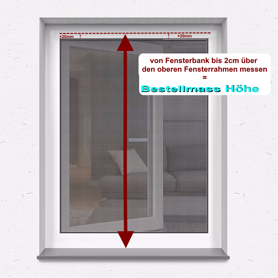 Katzenbalkon Höhe messen für Bestellung