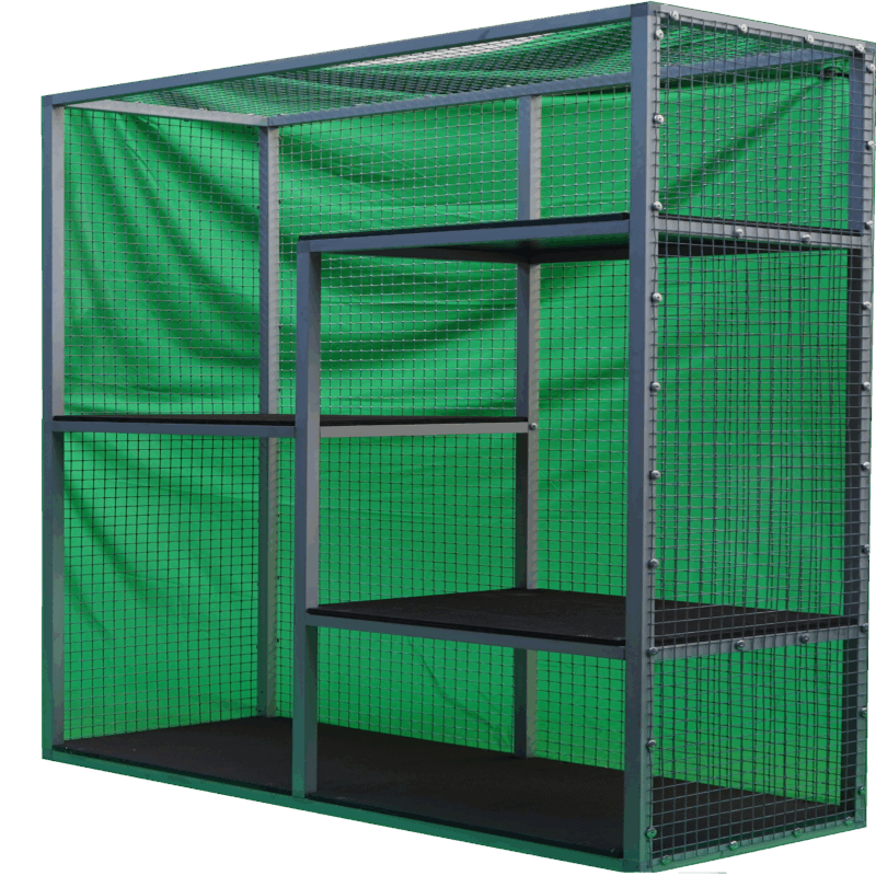 Katzenbalkon mit 3 zusätzlichen etagen-seitenansicht