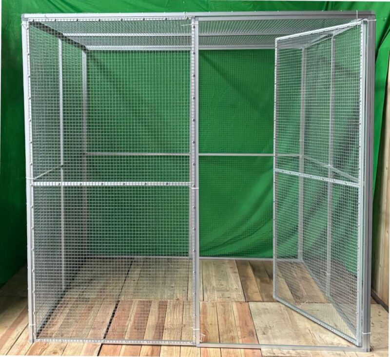 Katzengehege-Katzenvoliere-Grundmodell-Plus-1Xmodul Katzengehege katzenvoliere