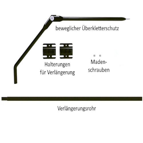 Verlängerter beweglicher überkletterschutz cat-proofer